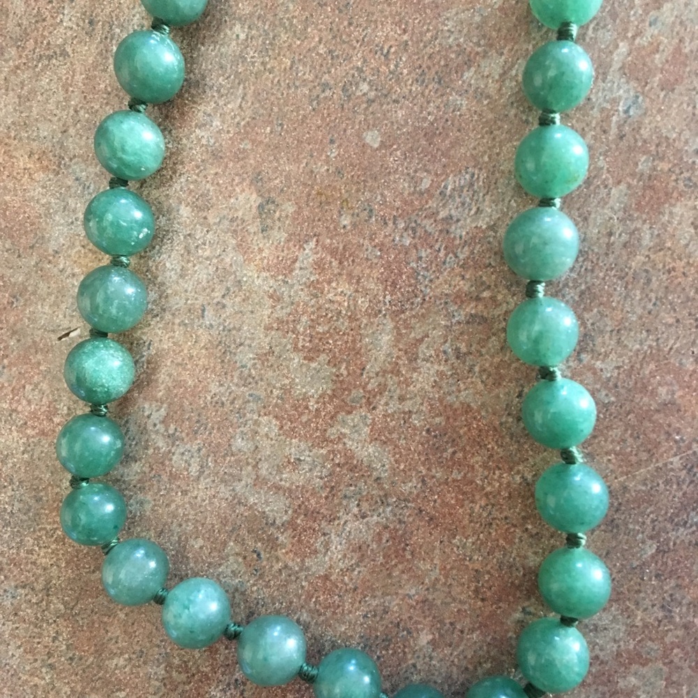 Necklace and earrings real semi precious stone.